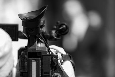 Television camera at a press conference