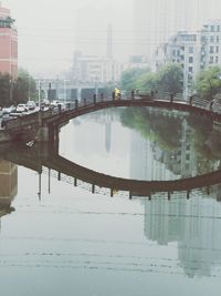 Reflection of built structures in water