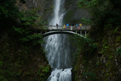 Scenic view of waterfall