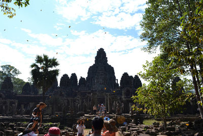 Group of people in temple