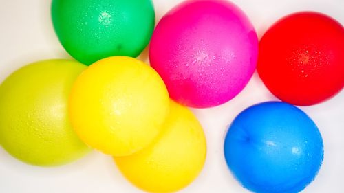 High angle view of multi colored candies