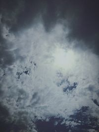 Low angle view of clouds in sky