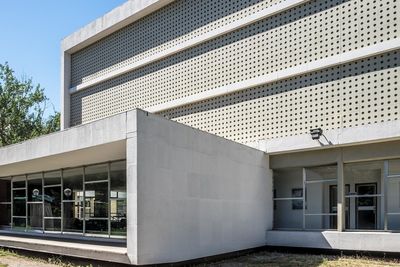 Modern office building against sky