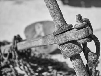 Close-up of rusty chain