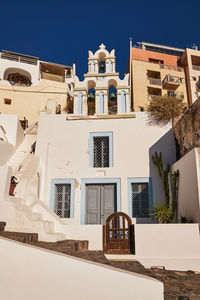 Low angle view of building against clear sky