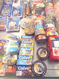 Close-up of objects for sale