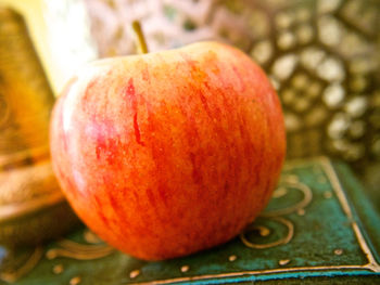 Close-up of orange on table