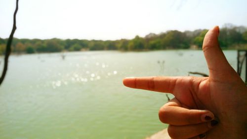 Close-up of cropped hand