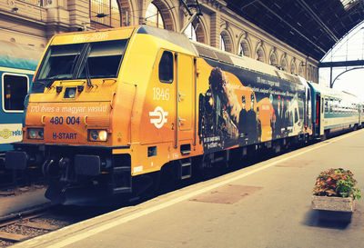 Train at railroad station