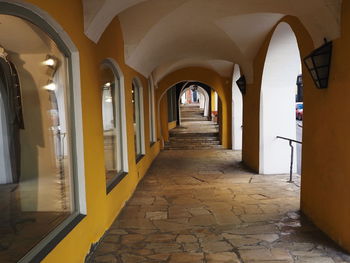 Empty corridor of building