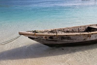 High angle view of beach
