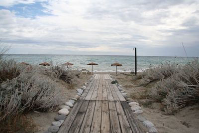 Scenic view of calm sea against sky