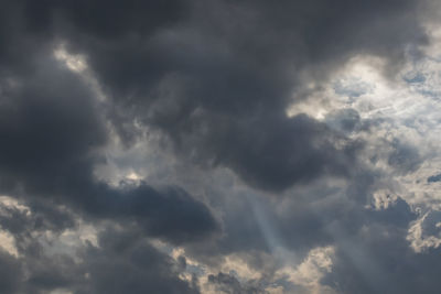 Low angle view of storm clouds in sky