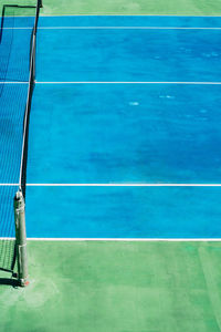 High angle view of tennis court