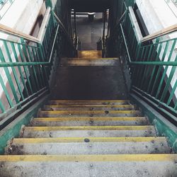 Low angle view of steps leading towards staircase