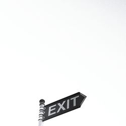 Low angle view of road sign against white background