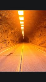 Road passing through tunnel