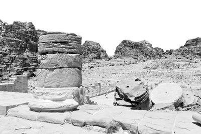 View of old ruins against sky