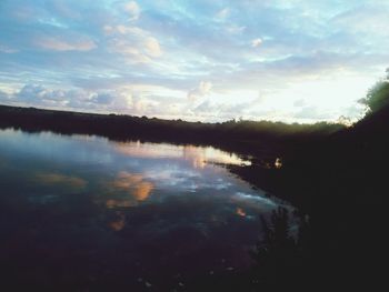 Reflection of trees in water