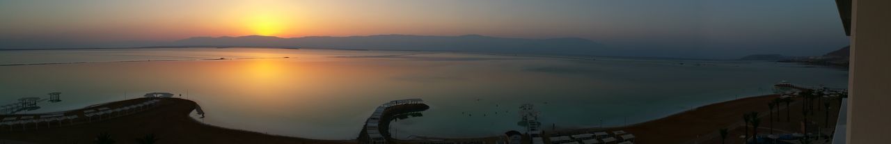 Panoramic view of sea during sunset