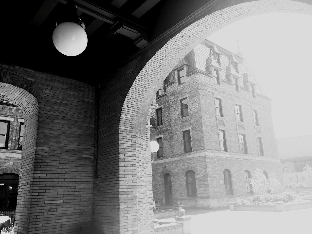 architecture, built structure, low angle view, indoors, building exterior, arch, ceiling, building, history, window, old, architectural feature, no people, architectural column, interior, lighting equipment, historic, day, illuminated, the past