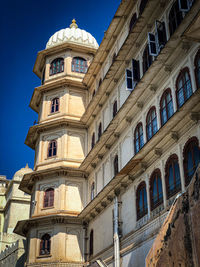 Low angle view of building against clear sky