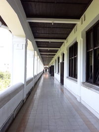 Empty corridor of building