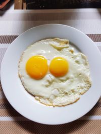 Close-up of breakfast served in plate