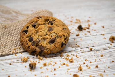Close-up of cookies on table