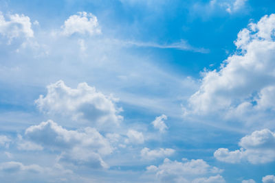 Low angle view of clouds in sky