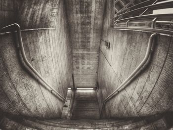 High angle view of staircase