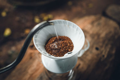 Close-up of coffee in cup