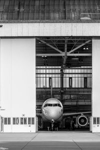 Airbus a320 in a hangar