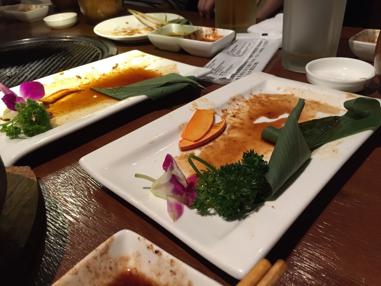 indoors, food and drink, food, freshness, still life, table, plate, ready-to-eat, high angle view, healthy eating, variation, seafood, indulgence, meal, close-up, serving size, fish, vegetable, fork, restaurant