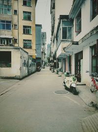 Street in city against sky