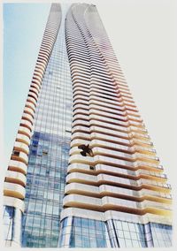 Low angle view of modern building against sky