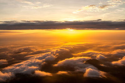 Low angle view of clouds in sky during sunset