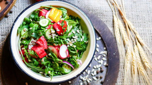 Close-up of salad in bowl