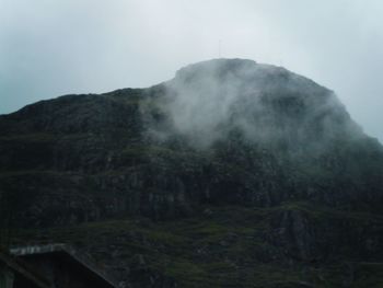 Low angle view of mountain against sky