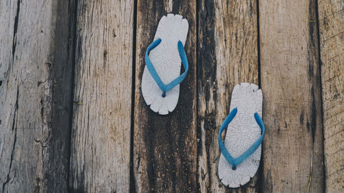 Close-up of flip flops