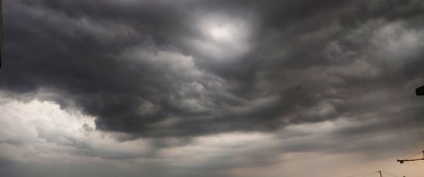 Low angle view of storm clouds in sky