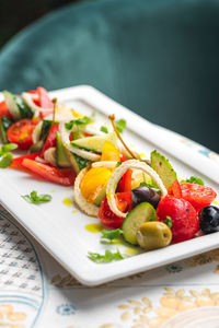 Close-up of food on table