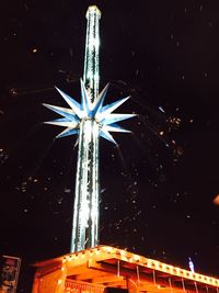 Low angle view of illuminated building