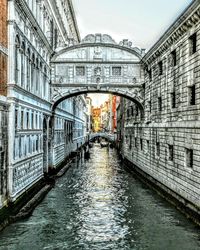 View of canal along buildings