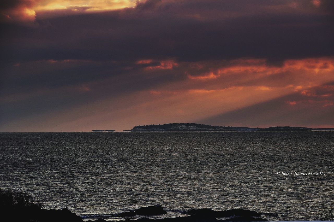 VIEW OF SEA AGAINST CLOUDY SKY