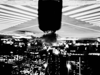 View of illuminated city