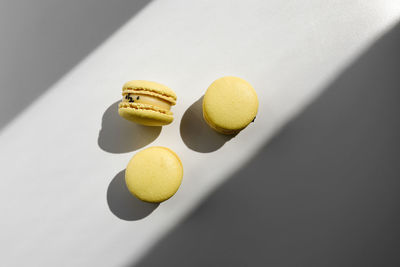 High angle view of fruits on table