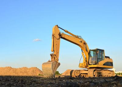 View of construction site against clear sky