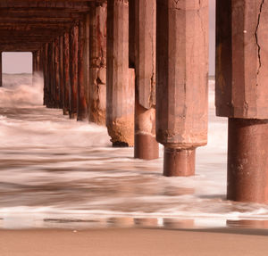 View of pier at sea