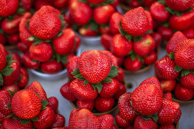 Full frame shot of strawberries